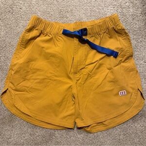 Topo Designs Women’s River Shorts in Yellow Mustard Color